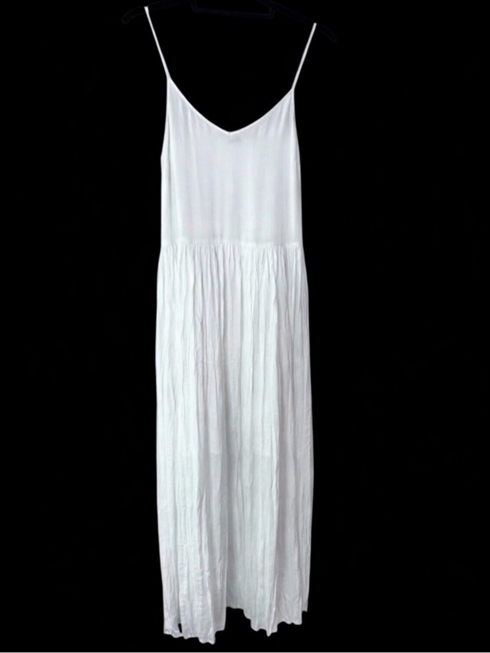 Formal White Spaghetti Strap Maxi Dress